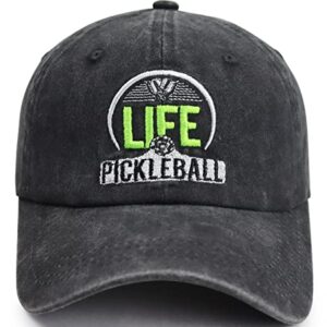 Gomthrpc Pickleball Life Baseball Cap for Men Women, Funny Adjustable Embroidered Cotton Outdoor Sport Pickle Ball Dink Hat